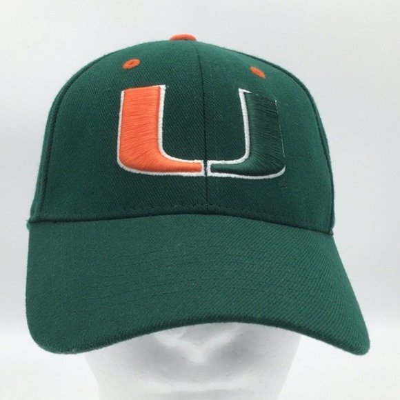 Miami UM Hurricanes green with Symbol Baseball Hat - Picture 2 of 6